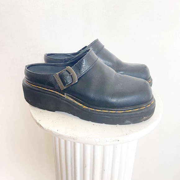 Doc Martens Made in England Sling Back 90s Buckle Vintage Mule Shoes - Picture 3 of 8